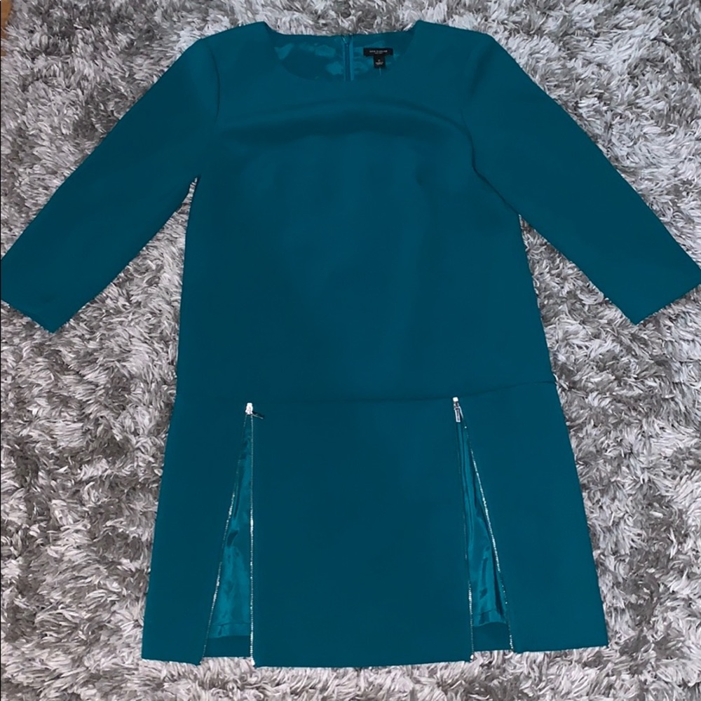 Ann Taylor Green leg zipper dress NWT